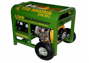 Titan diesel portable commercial generator - 4800 watt